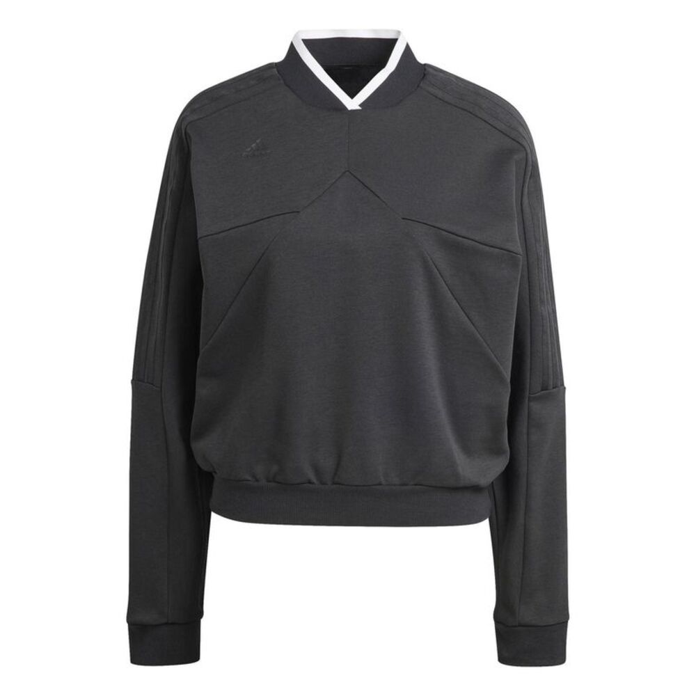 Adidas Womens/Ladies Tiro 3 Stripes Crew Neck Sport Sweatshirt / Black